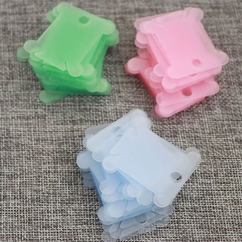 

20Pcs Stitch Sewing Tool Portable Floss Storage Coiling Winding Plate Board Spool Embroidery Craft Thread Bobbin Holder Plastic