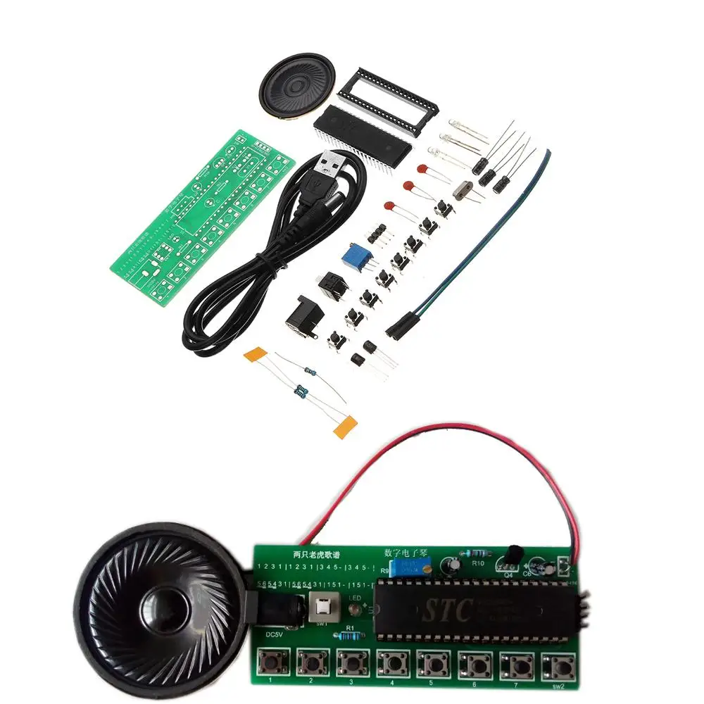 

DIY Electronic Piano Making Kit Single Chip Microcomputer Music Box Module Kit