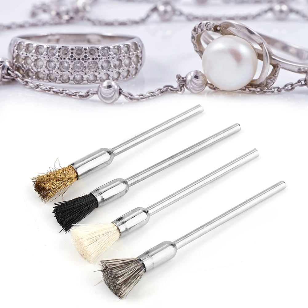 

Professional 4pcs Jewelry Polishing Buffing Brush Horse Hair Grinding Derusting Deburring Brush Jewelry Making Tool fo Jewelr