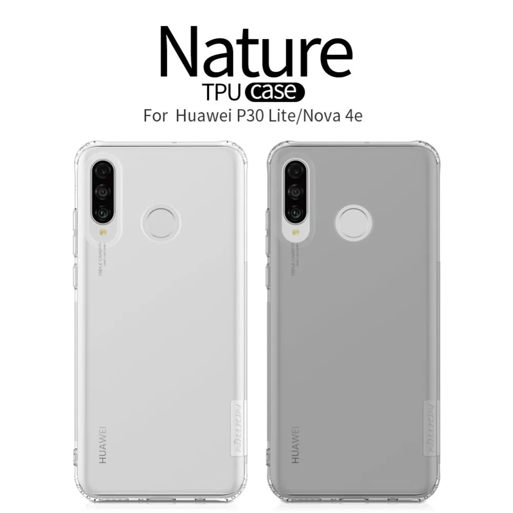 

TPU Case For Huawei P30 Lite NILLKIN Nature Transparent Silicone Soft Back Cover Huawei Nova 4E Case