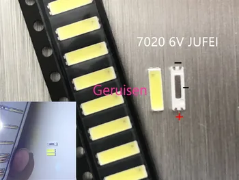 

Original JUFEI LED 7020 light-emitting Light Beads High Power 0.5W 3V 54LM Cool white For LED LCD TV Backlight new 100PCS