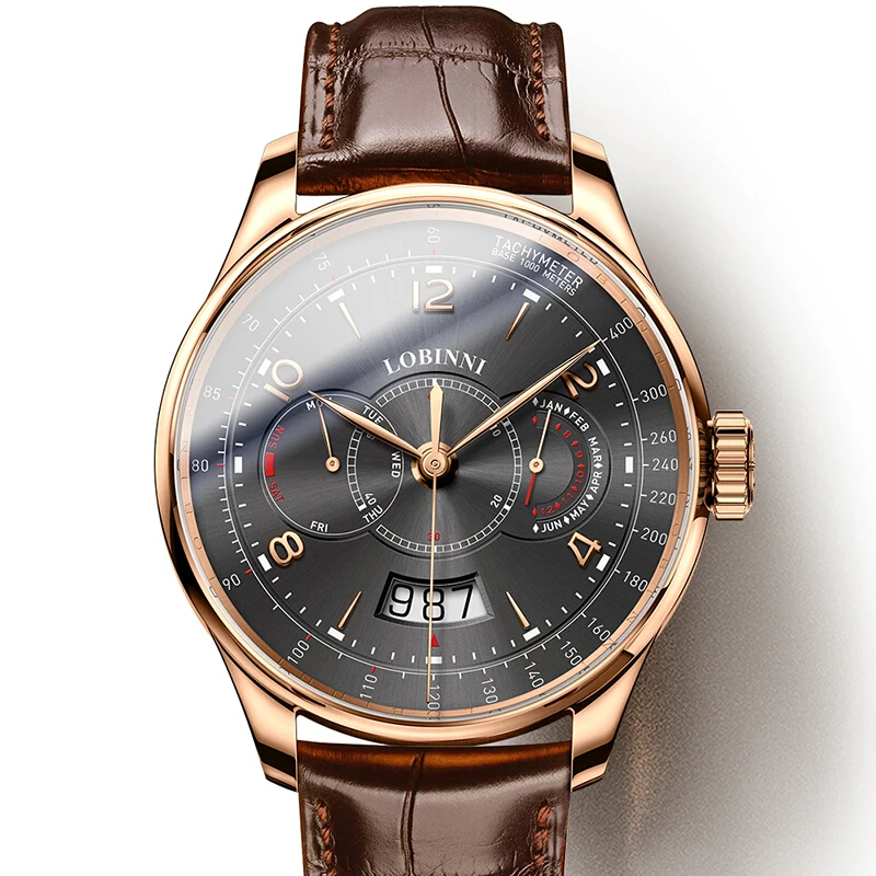 Switzerland Lobinni Men Watches Luxury Brand Watch Men Sapphire Waterproof  Miyota Automatic Mechanical Wristwatches L16013-2 - Mechanical Wristwatches  - AliExpress