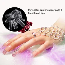 20pcs /100pcs Transparent Fake Nail Molds Scale Model Nail Forms Acrylic nail System Forms Full Cover Polygel UV Gel nails Tips
