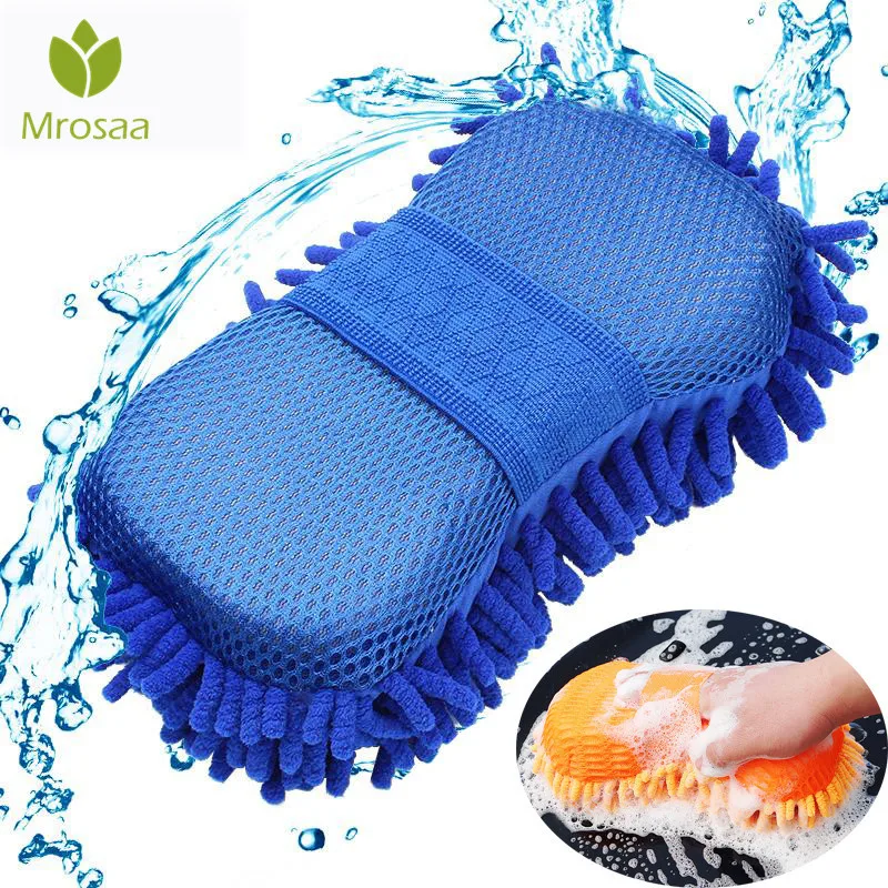 

Car Cleaning Brush Cleaner Tools Microfiber Chenille Super Clean Car Windows Cleaning Sponge Cloth Towel Wash Gloves Auto Washer