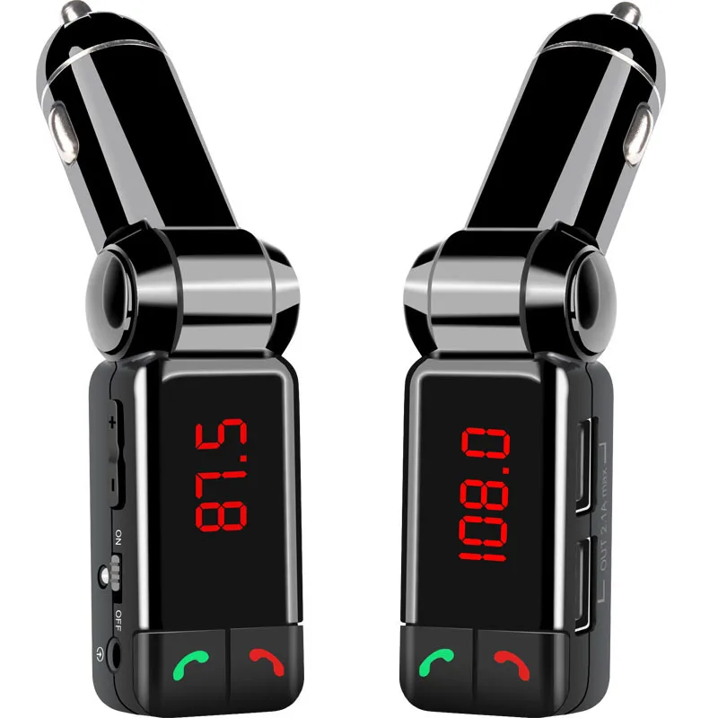 

BC06 Car Bluetooth FM Transmitter Hands Free Bluetooth Car Kit MP3 Audio Player Wireless Modulator 2 USB Interface Charger
