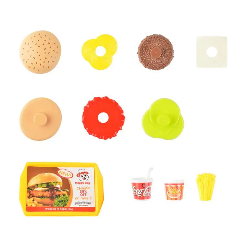 Мини-бургер детский игрушечный театр игрушка мини-бургер игрушка набор картофель фри Кола модель имитация еды игрушка