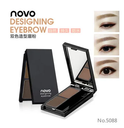 

2 Color Mix Natural Eyebrow Powder Eyebrow Enhancer Brow Makeup Shadow Eye shadow With Brush Eyebrow set Cosmetics