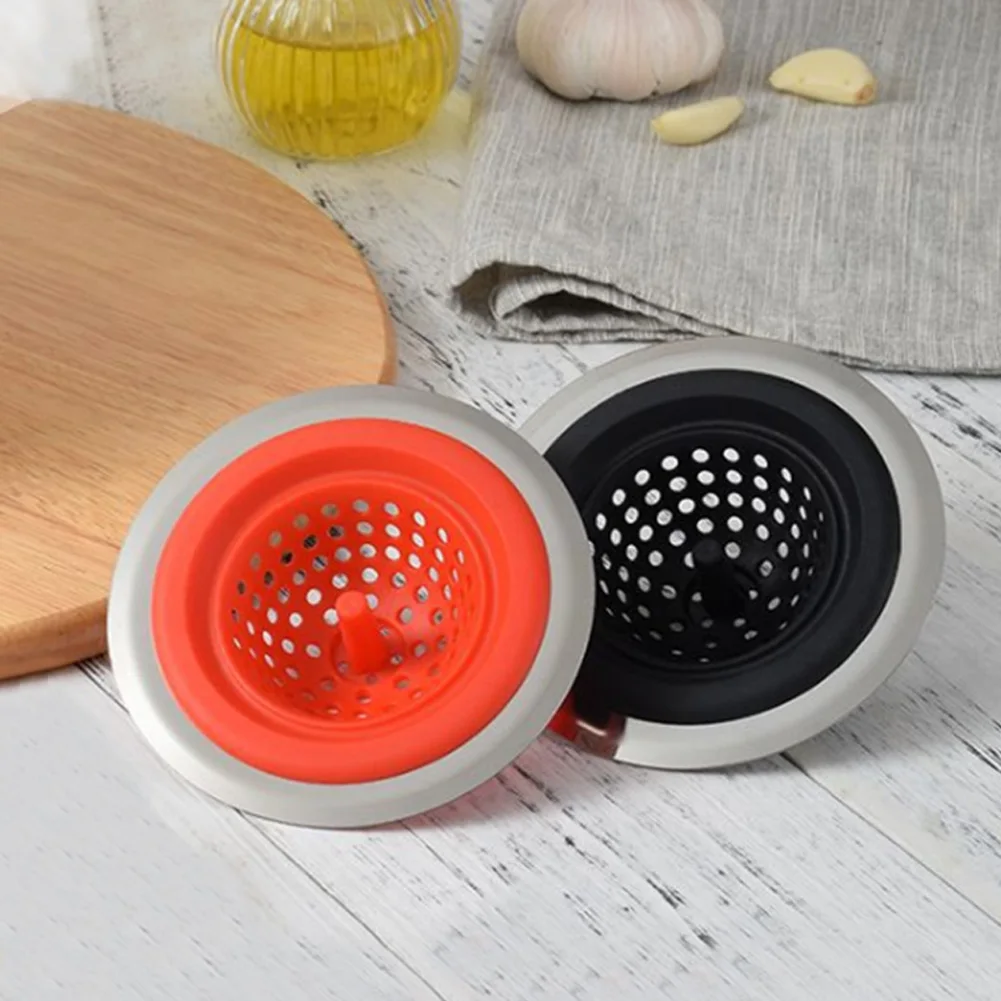 

Round Floor Drain Cover Plug water filter Hair Catcher Strainer cork for kitchen silicone sink Bathroom Anti-blocking #1126