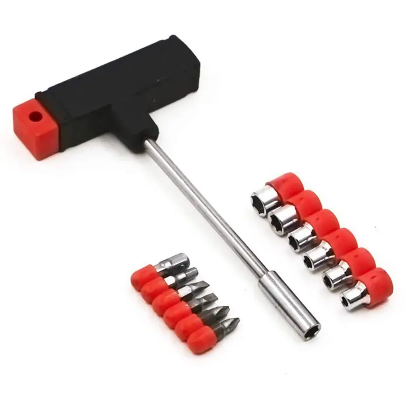 

12 Pcs Screwdriver Set Repair T Shaped Handle Socket For Mechanic Plumbers Handyman Kit Hand Tool