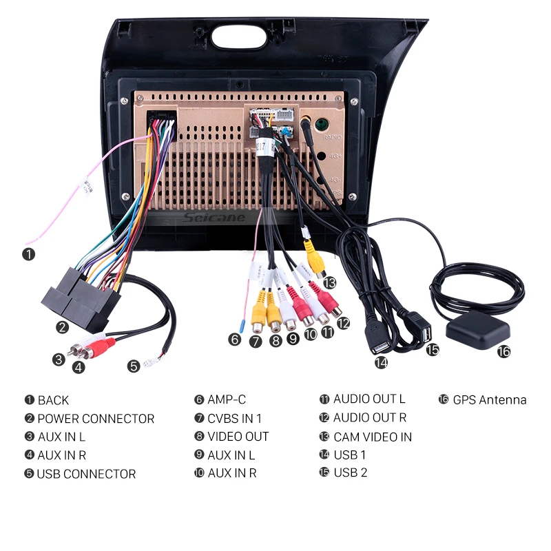 Best Seicane 2Din HD Android 6.0/7.1/8.1 9" GPS Car Autoradio Head Unit For KIA K3 CERATO FORTE 2013 2014 2015 2016 Multimedia Player 4