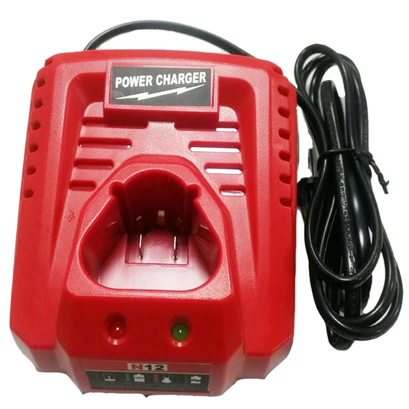 

3.0A 10.8V 12V Li-Ion Replacement Battery Charger For M12 Milwaukee N12 48-59-2401 48-11-2402 Lithium-Ion Battery Eu Plug