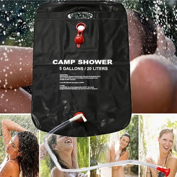 

Shower Bag Foldable Solar Energy Heated Camp PVC Water Bag Outdoor Camping Travel Hiking Climbing BBQ Picnic Water Storage 20L