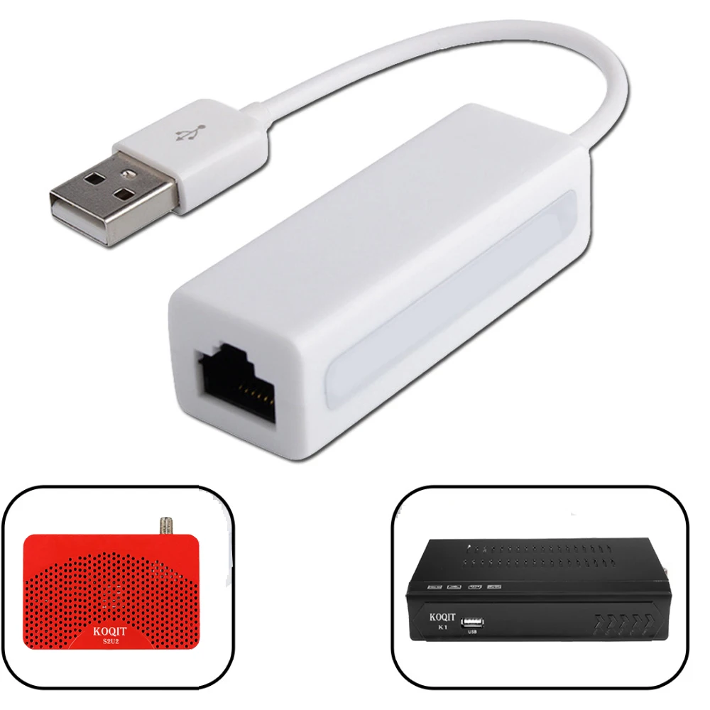 Koqit USB Ethernet Интернет RJ45 Lan 10/100 Мбит сетевой кабель адаптер 88772A чип для K1 U2 ТВ коробка приемное устройство спутниковый приемник