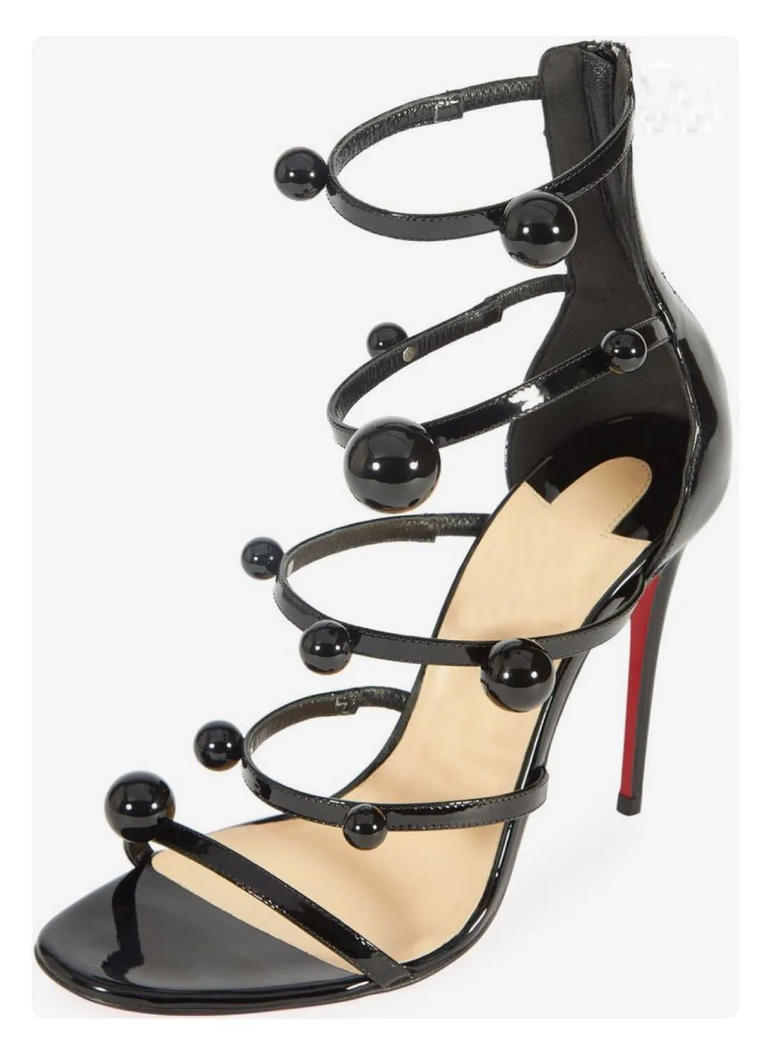 

Carole Levy 2019 Solid Black Ball Thin Heels Lady Sexy Sandals Woman Stilettos Gladiator Dancing Party Pumps Lady Summer Shoes