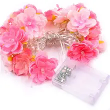 Цветочсветодиодный ная светодиодная Рождественская светодиодный гирлянда светодиодная струнная лампа сказочные огни для внутреннего нового года рождественское свадебное украшение