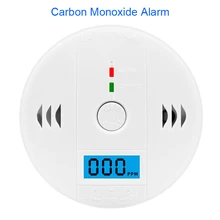 Независимый 85 дБ детектор угарного газа с ЖК-дисплеем, фотоэлектрическое оповещение Предупреждение охранная сигнализация с датчиком газа