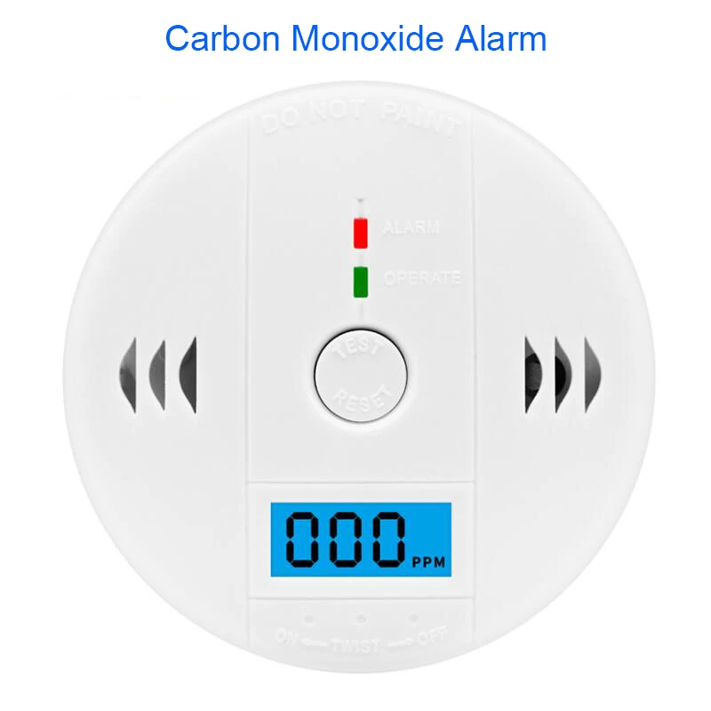 

Independent 85dB Carbon Monoxide alarm CO Detector LCD Photoelectric Poisoning Warning security Alarm CO Gas Sensor Detectors