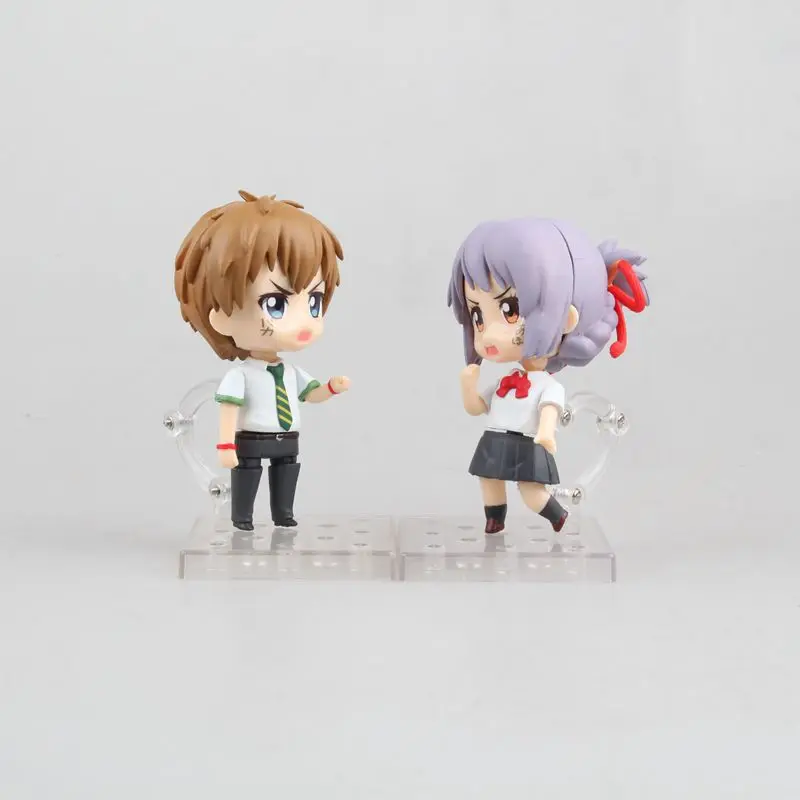 

Japan Anime Action Figure Your Name 801# Tachibana Taki 802# Miyamizu Mitsuha 10cm Q Version GSC Model Cute Small Changeable Toy