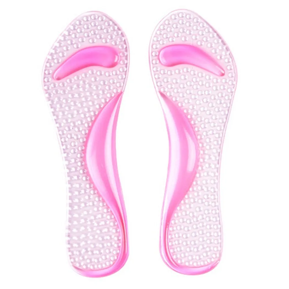 Нескользящие Для женщин гель 3/4 длина Арка Поддержка противоскользящие массируя плюсневой подушки ортопедические стельки для обувь на