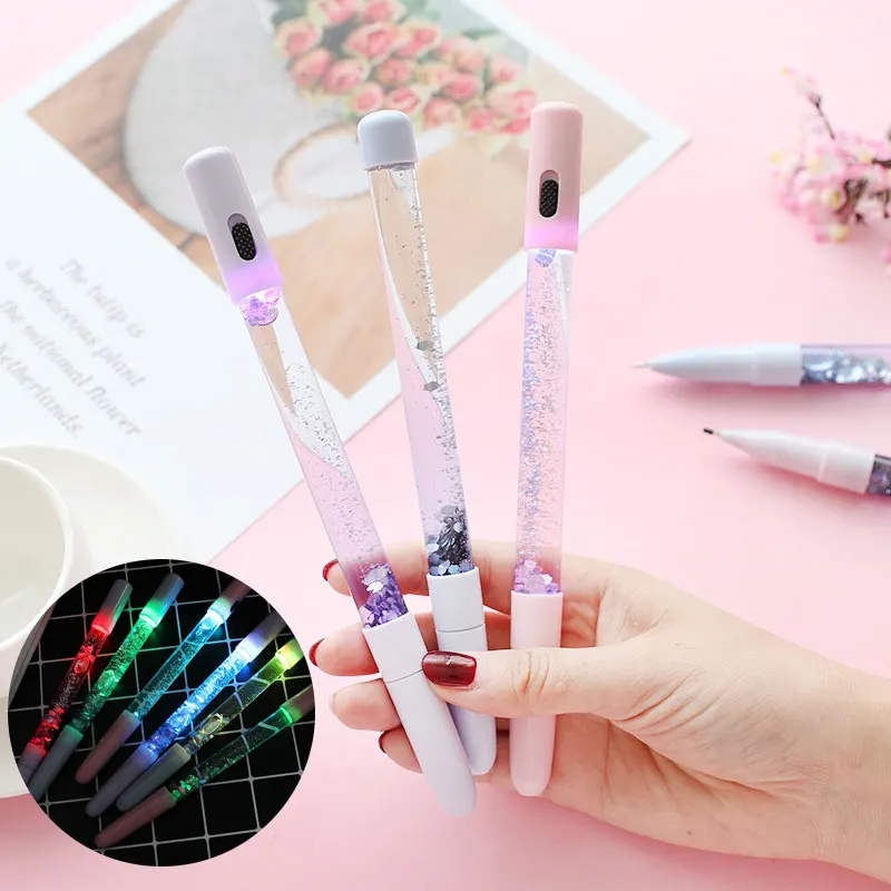 

1PC Fairy Stick Gel Pen 0.5mm Drift Sand Glitter Crystal Pens Kawaii Gradient Color Pens For Kids Girls Gift Novelty Stationery