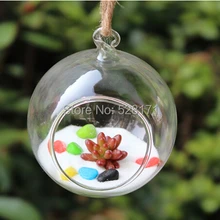 Горячая Распродажа, 8 шт./лот, подвесная ваза из боросиликатного стекла и настольные вазы, домашний декор, прозрачный диаметр 6 см