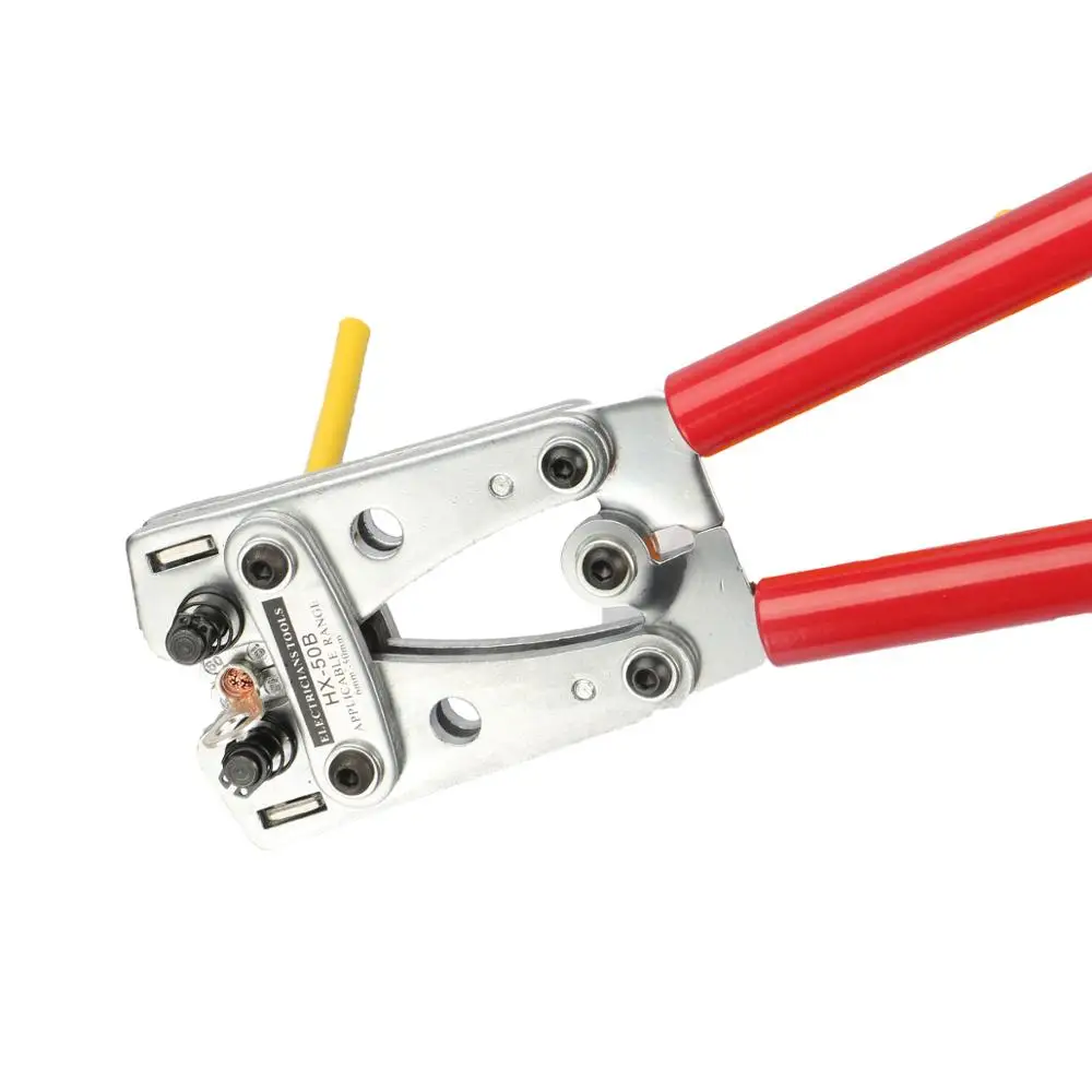 Цвета HX 50B большой Y.O концевой обжим плоскогубцы для 6 50mm2 1 10AWG медная трубка BS