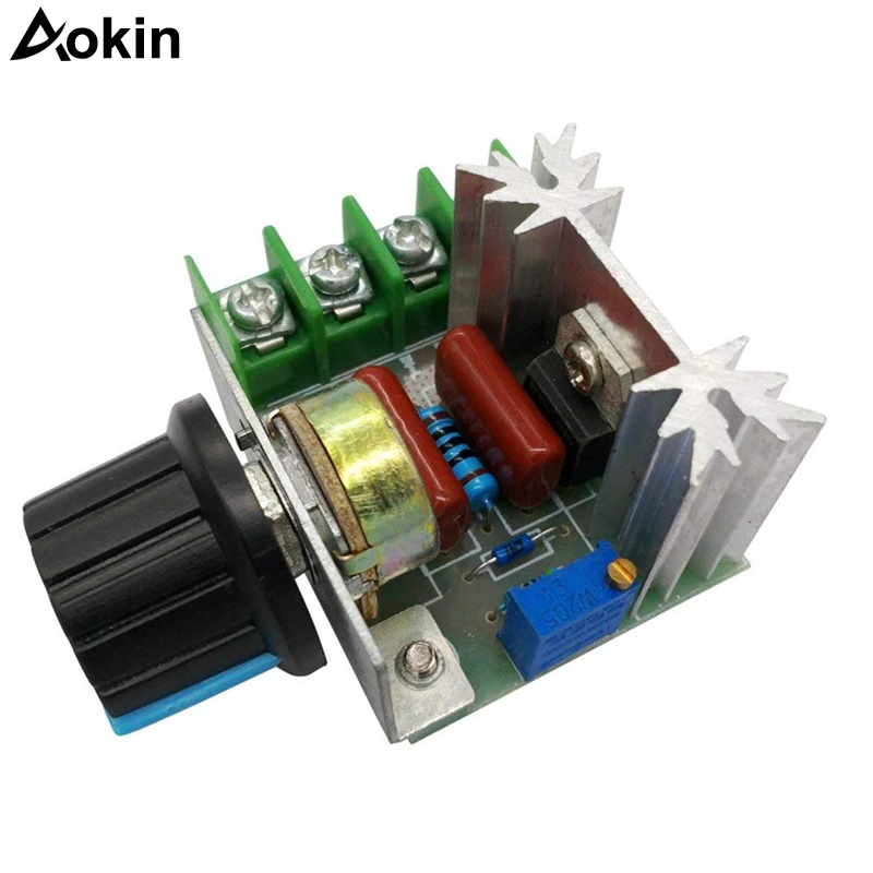 

2000W PWM AC Motor Speed Control Module Dimmer Speed Regulator 50-220V Adjustable Voltage Regulator
