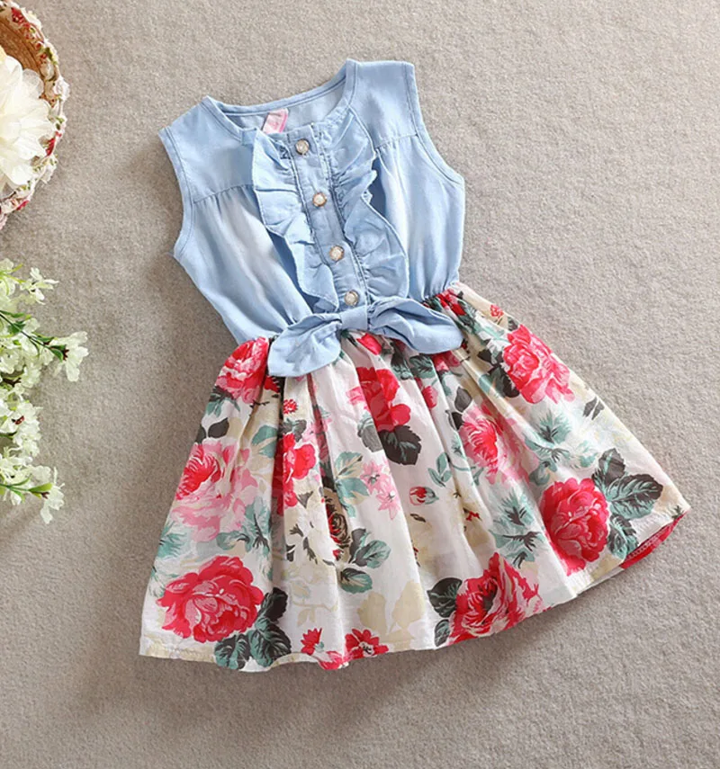Милое одинаковое платье с цветочным принтом для всей семьи; сарафан для мамы и дочки; детское платье; От 3 до 8 лет
