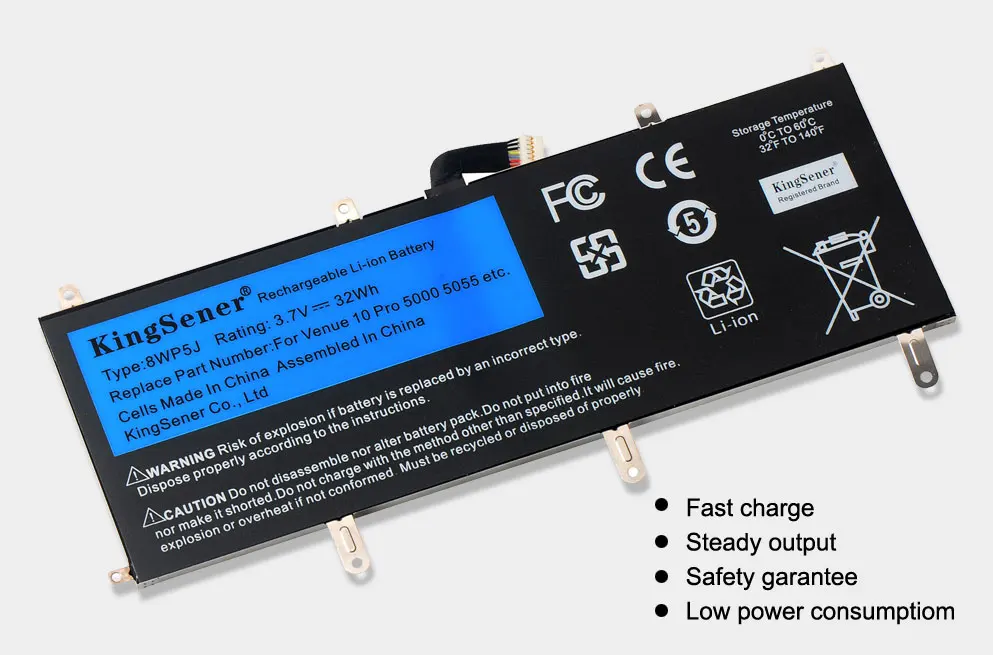 Аккумулятор KingSener 08WP5J 8WP5J для ноутбука Dell Venue 10 Pro 5000 5055 69Y4H 3 7 в 32 Втч бесплатная