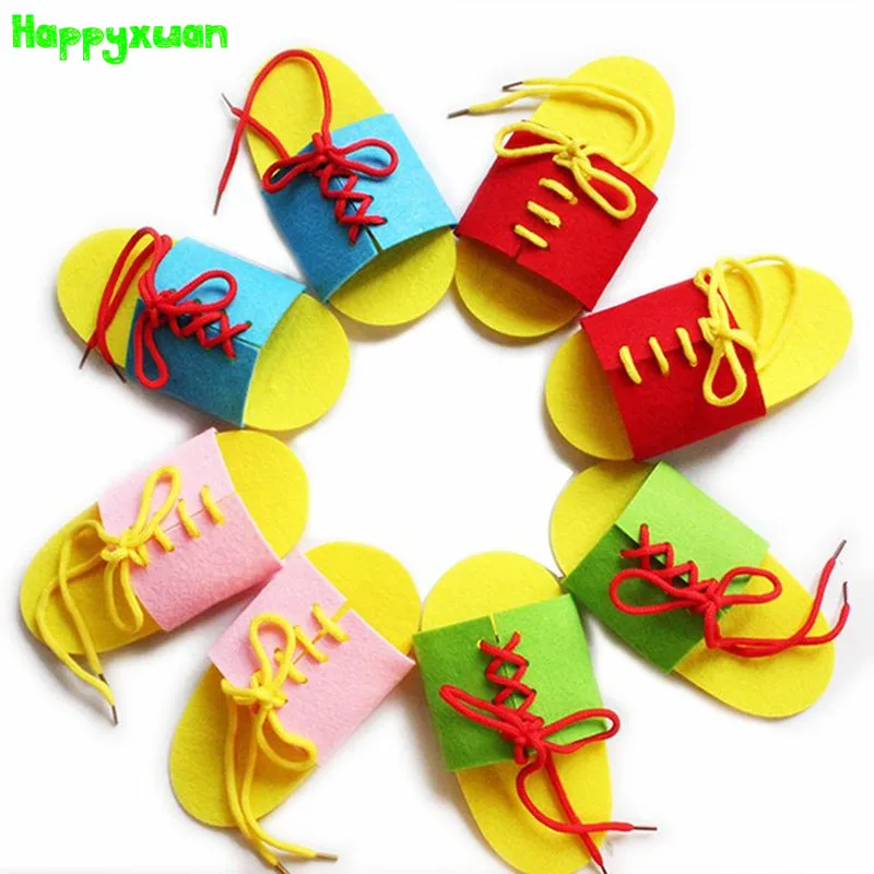 Happyxuan 6 пар шнуровочная игрушка Монтессори раннего образования детская войлочная