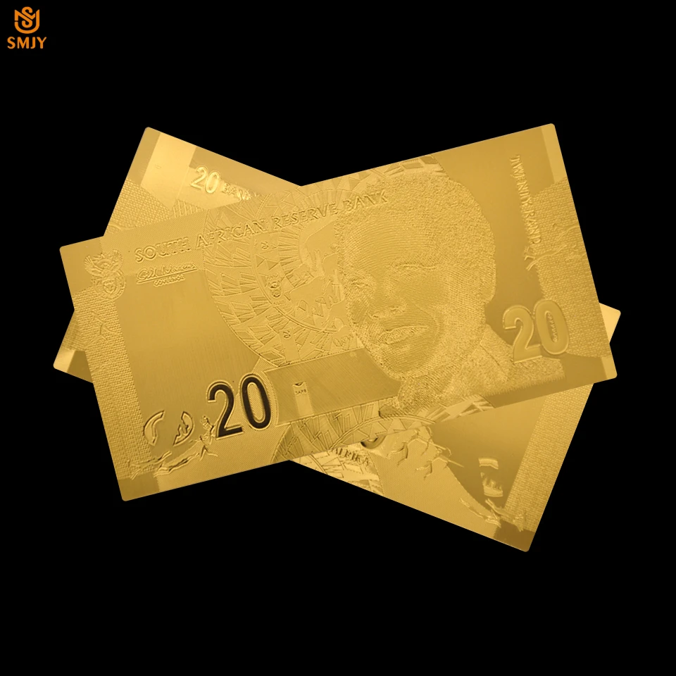 Лидер продаж продукт для Южной Африки 20 Rand Золотая банкнота в К 24 К золото бумага деньги с рамки коллекция подарок