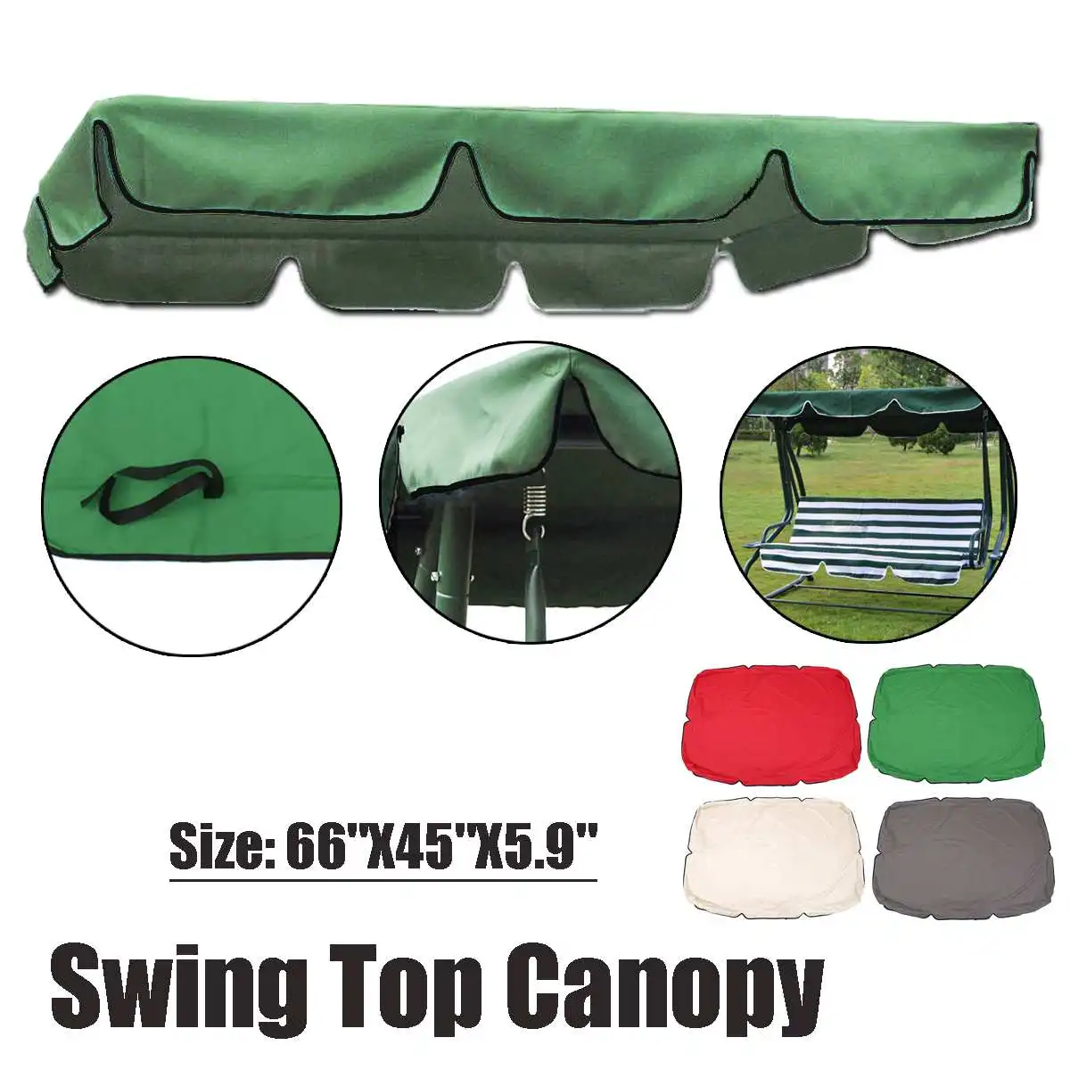

Summer Swing Chair Awning Waterproof Gazebos Canopy Tent for Outdoor Garden Hammock Chair Top Cover