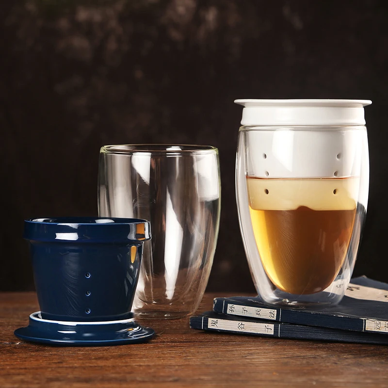 

Creative Tea Bottle Water Glass Tea Mug Ceramic Coffee Cup Milk Travel Mugs With Tea Infuser 250ml Kitchen Accessories Tool Gift