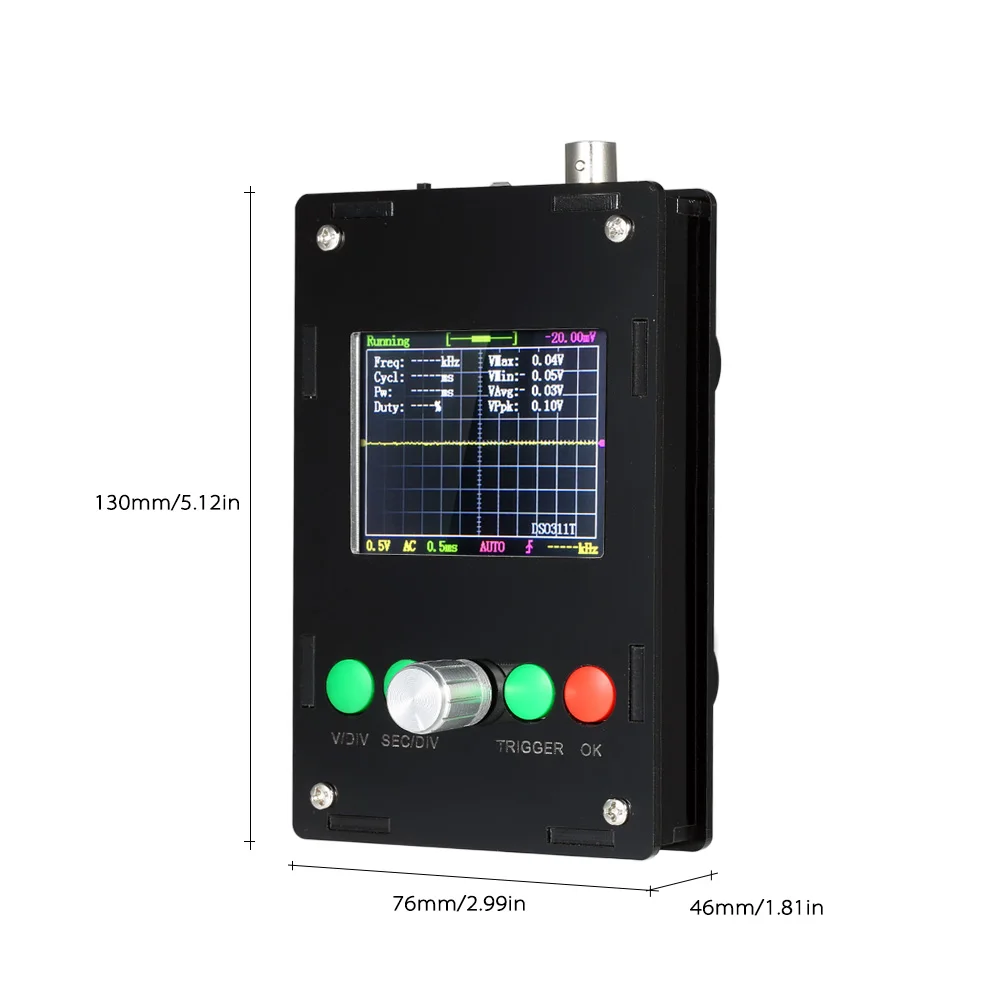 DSO311 портативный lcd Мини 2," TFT карманный цифровой осциллограф пропускная способность 200 кГц 1Msps STM32 чип с зондом