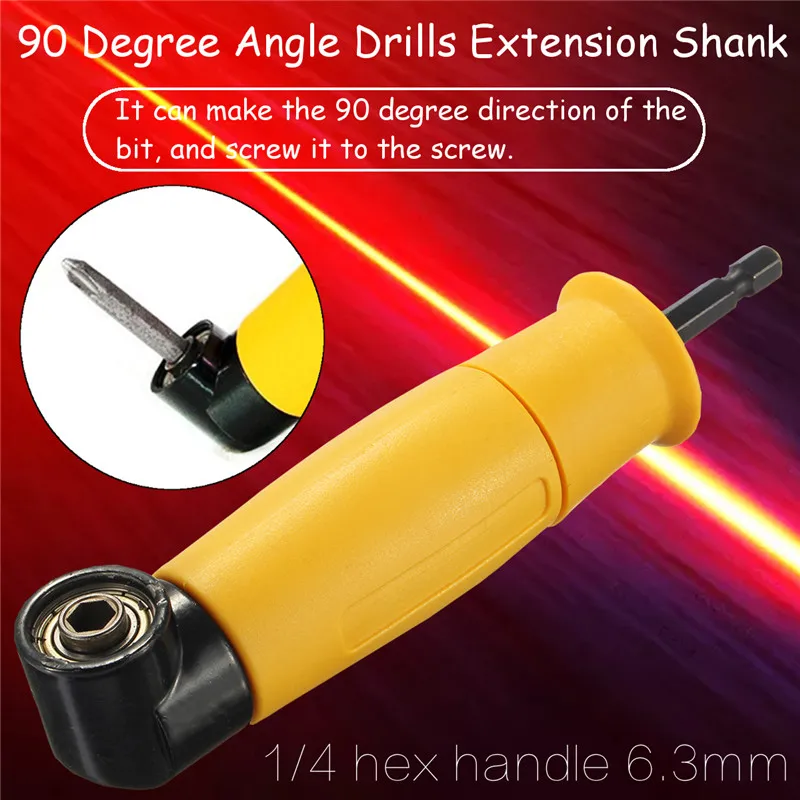 90 Degress Right Angle Driver Angle Extension Screwdriver Drill
