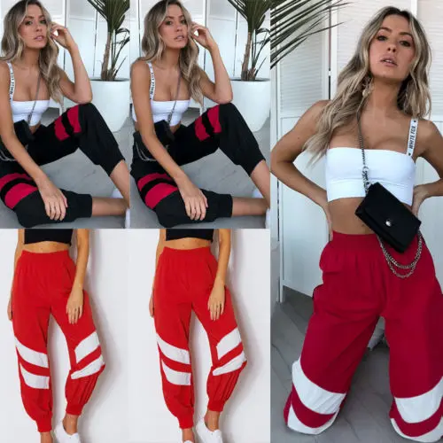 

Fashion Womens Military Army Combat Camouflage Pants 2018 New Stripe LOT Cargo Trousers Casual Harm Pants Tracksuit Sweatpants