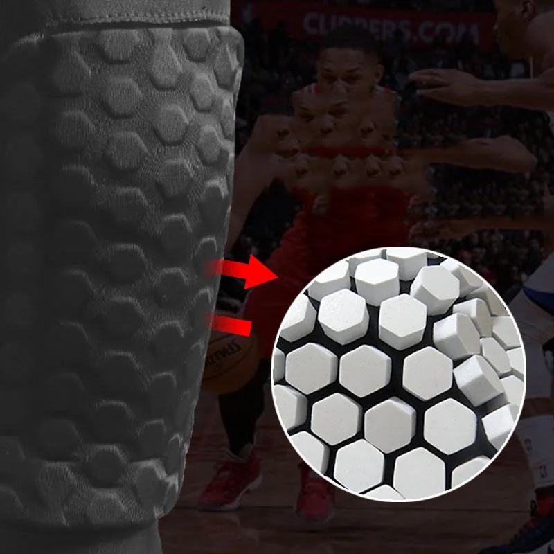 Honeycomb Knee pad pants support Compression Running tights men Leggings Anti-Collision Pants basketball Gym Sportswear trousers