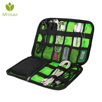 

Portable Cable Storage Organizer Bag Waterproof Shockproof Earphone Digital USB Cable Sorting Travel Insert Bags Storage Bags