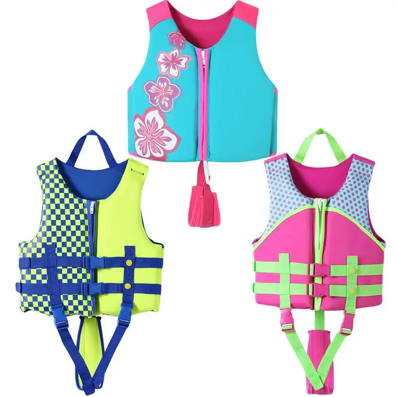 

Cartoon Life Jacket For Kid Buoyancy Vest Swimming Snorkeling Accessories Buoyancy Suit Warm Drifting For Boys Girls Child Vest