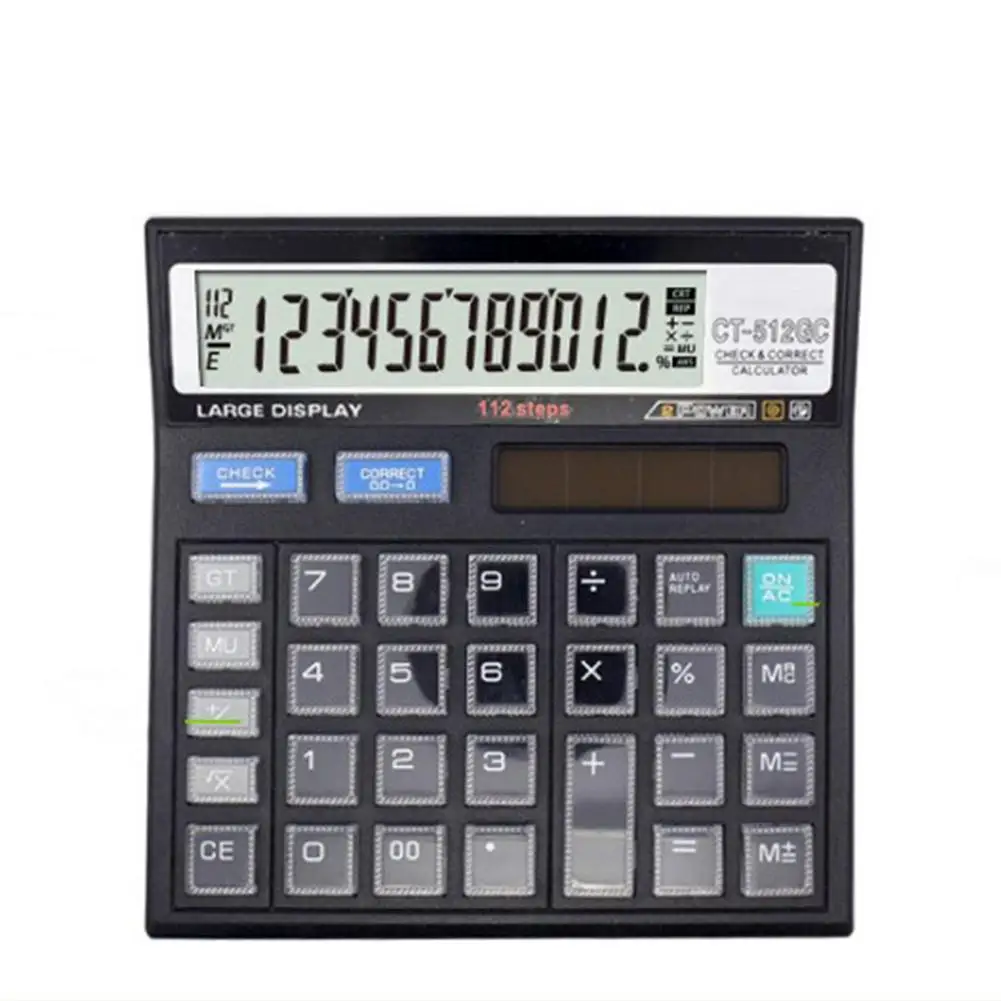BEESCLOVER CT-512GC 12 أرقام الشمسية بالطاقة الأساسية مكتب حاسبة مع شاشة عرض LCD كبيرة الحجم العام استخدام الطاقة الشمسية r20 BEESCLOVER CT-512GC 12 أرقام الشمسية بالطاقة الأساسية مكتب حاسبة مع شاشة عرض LCD كبيرة الحجم العام استخدام الطاقة الشمسية r20