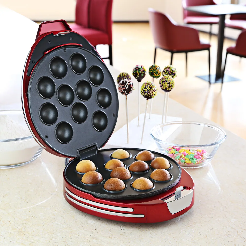 Электрический RCPM900 Cake Pop Maker для кексов 700 Вт 11 Pops In Minutes самоблокирующаяся Крышка