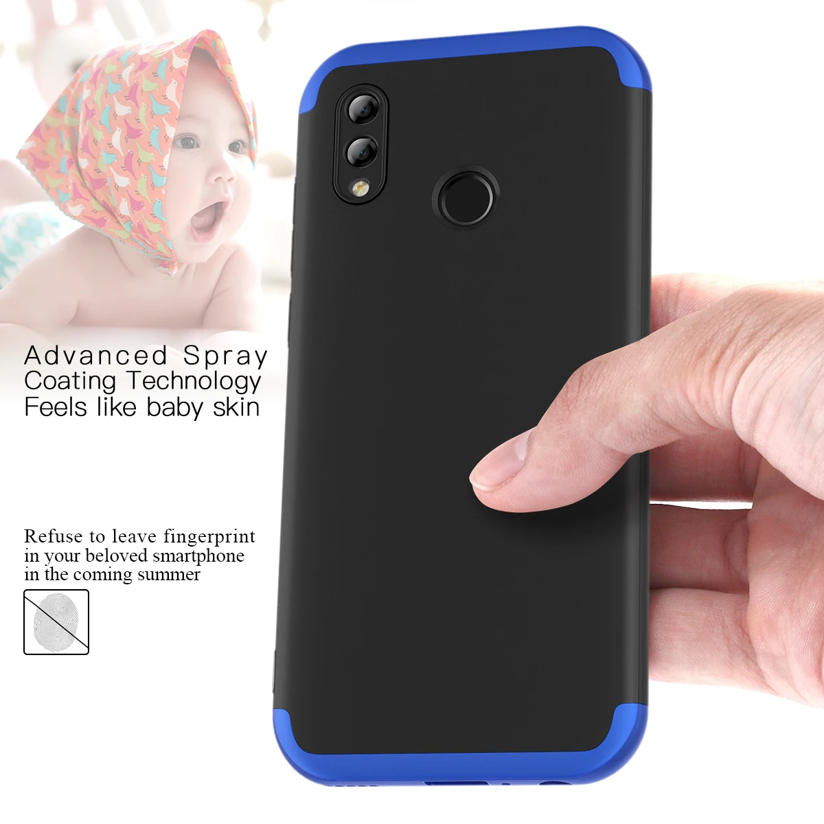 Чехол 3 в 1 из жесткого поликарбоната для Huawei Honor 8C P30 10 Lite pro противоударный