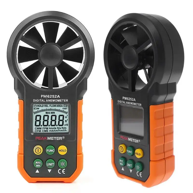 

MS6252A Digital Anemometer Wind Speed Meter Tester Anemometro Display Air Volume Measuring MeterSpeed Measuring Instruments