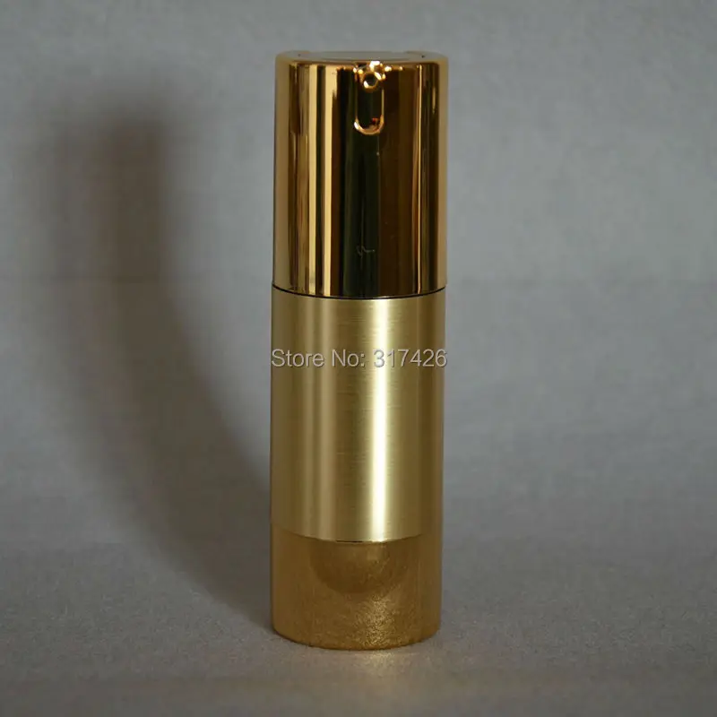 

30ml UV silver gold airless vacuum pump lotion bottle with silver pump silver bottom base used for Cosmetic Container