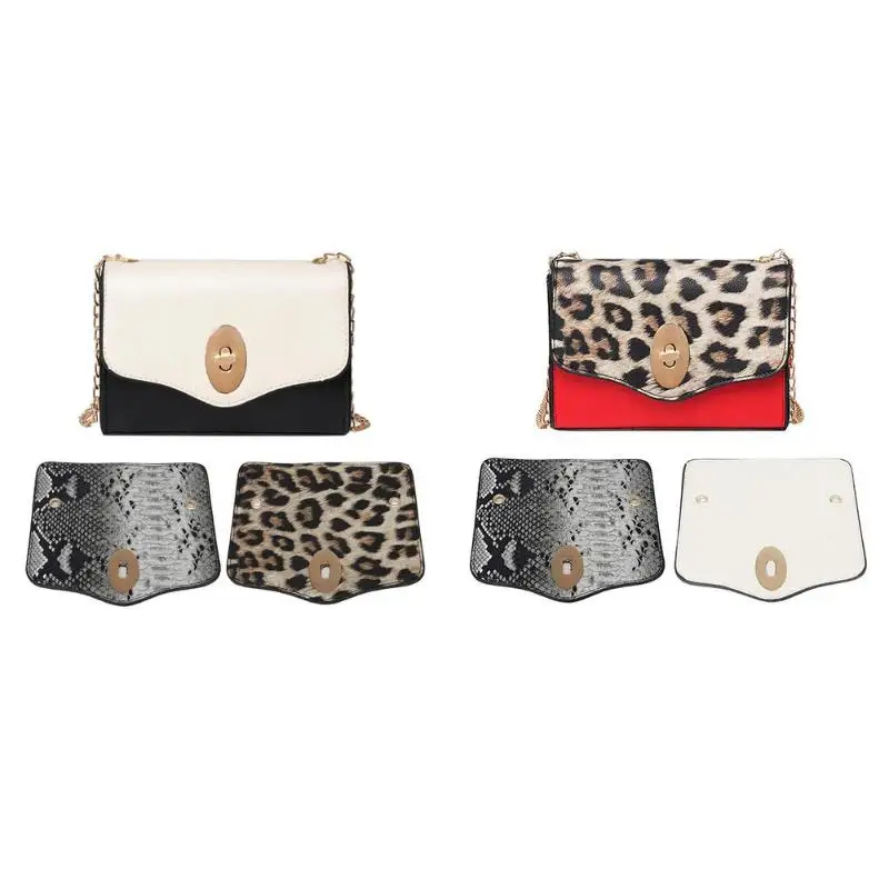

Creative Cover Women Cover Chain Shoulder Bags Detachable Satchel Crossbody Messenger Bags Novelty Girls PU Leather Bag