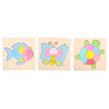 

Colorful Cartoon Wooden Jigsaw Puzzle Memory Game Early Educational Toy Gift for Children Non-toxic High Quality Wooden Blocks