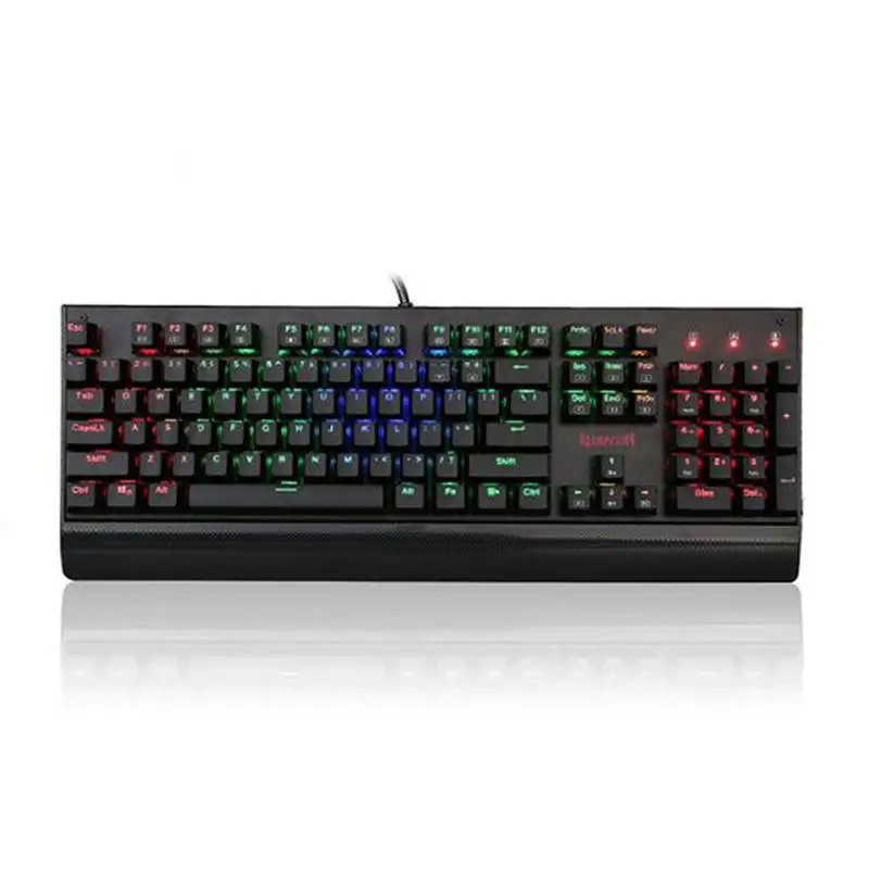 

Redragon K557RGB 104 Keys Blue Switch Mechanical Keyboard USB Seven Colors LED Universal Computer Games Keyboard For PC PUGB
