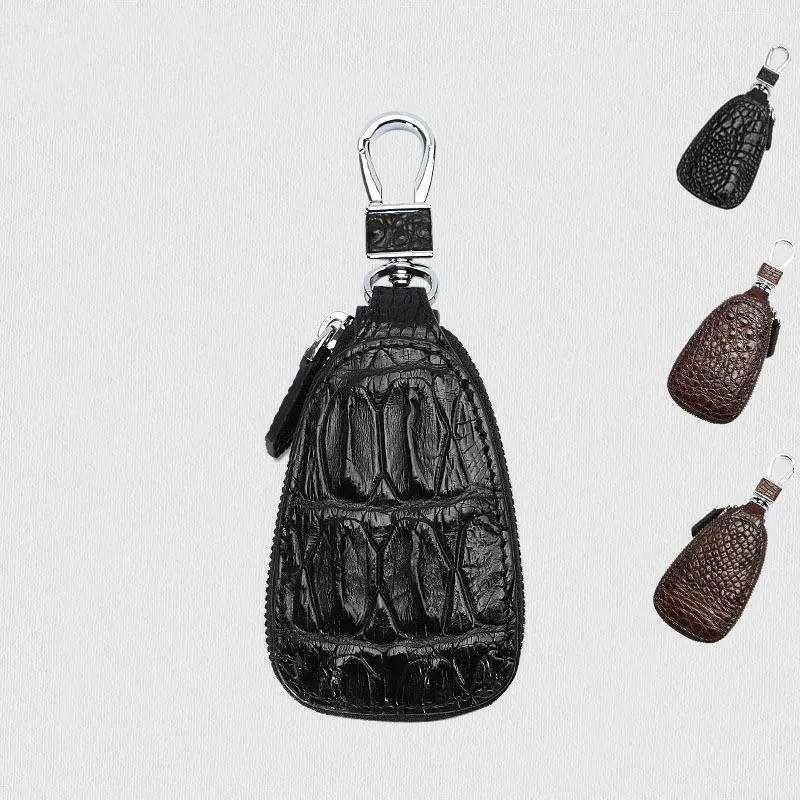 

Genuine Leather Men Key Wallet Male Car Key Bag Keys Holder Crocodile Pattern Key Case Large Capacity Organizer Small Wallets