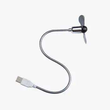 

ALLOYSEED silver Portable Mini USB Fan Flexible USB Cooling Cooler Plug and Play For Notebook Laptop PC 7.5cm*37cm
