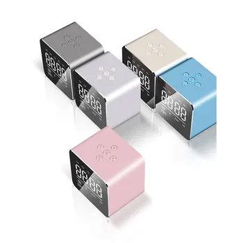 

DOITOP Portable Metal Bluetooth Speaker With LCD Display Mini Stereo Alarm Clock Speaker Subwoofer Music Player Support TF Card